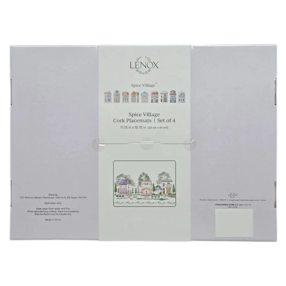 Rare Lenox Spice Village placemats set of 4